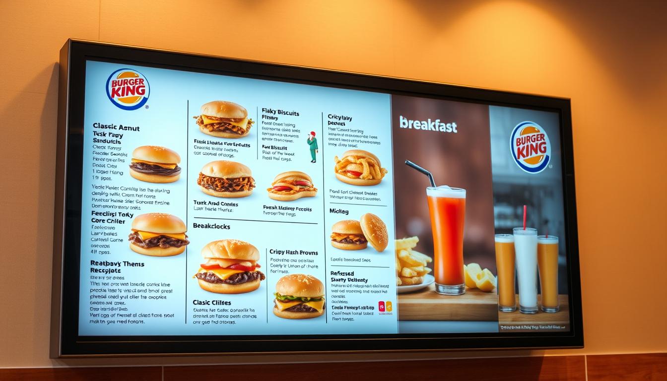 Burger King Breakfast Menu