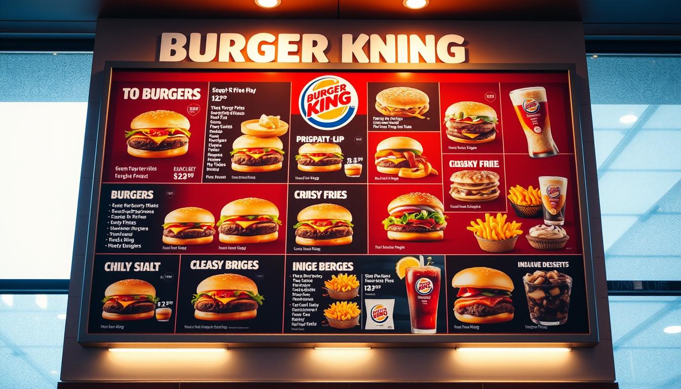 Burger King Menu