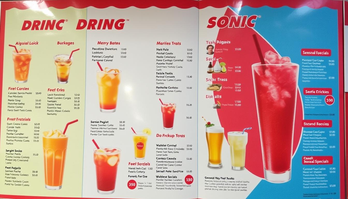 Sonic Drink Menu